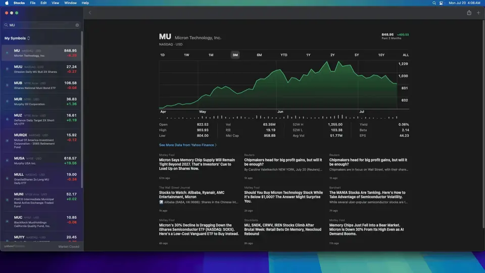 Stocks sentiment task preview