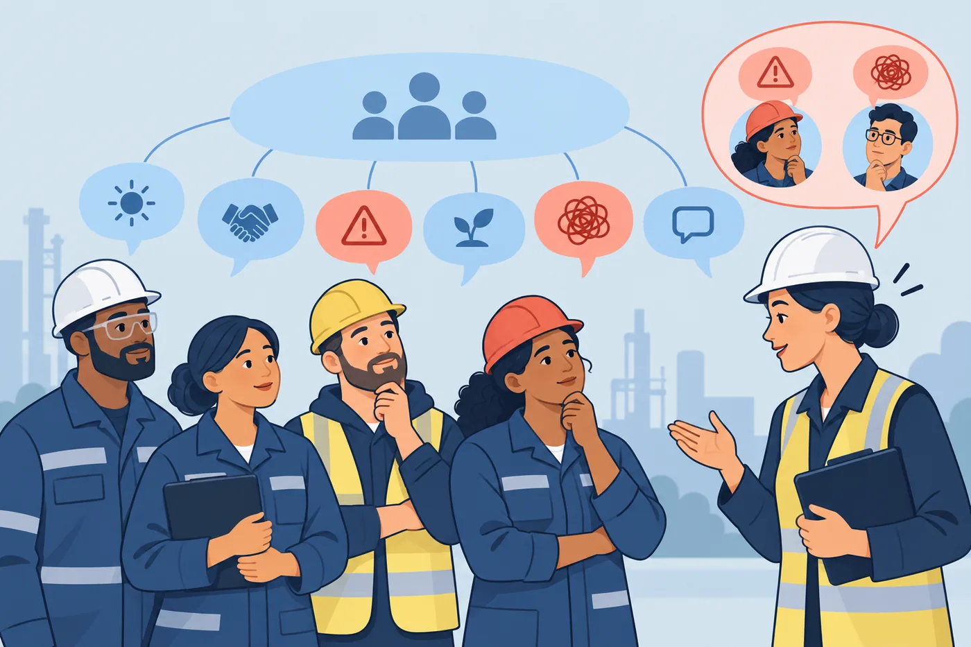 Workplace Risk: Looking Beyond the Team Average. Illustration of the study concept, not observed participants or measured outcomes.